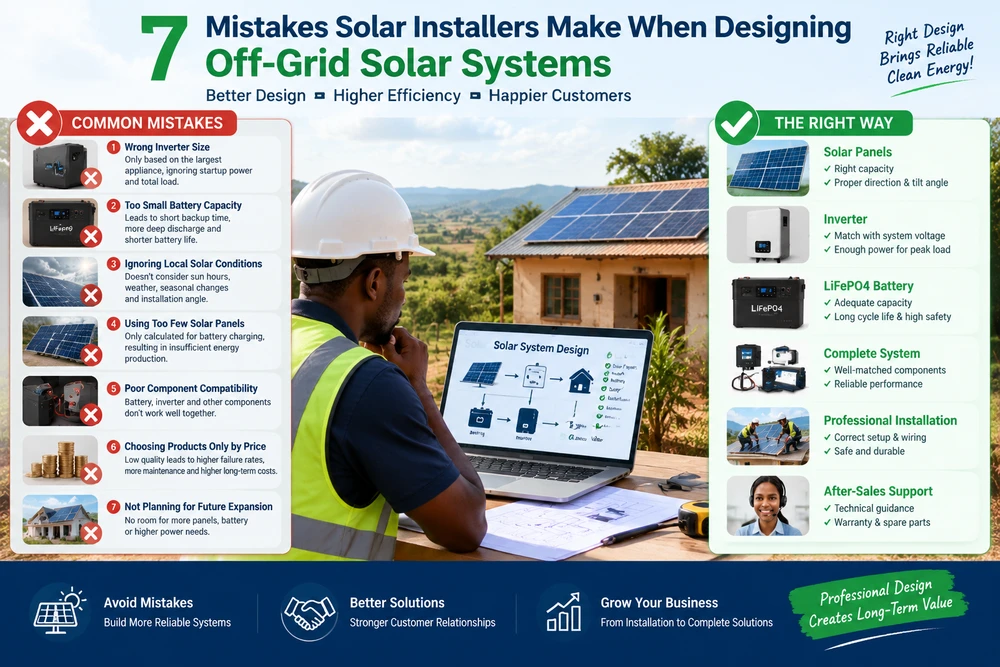 7 Mistakes Solar Installers Make When Designing Off-Grid Solar Systems