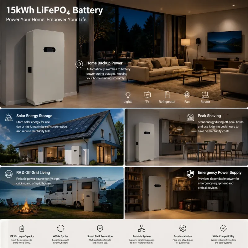 15kwh lithium battery for home